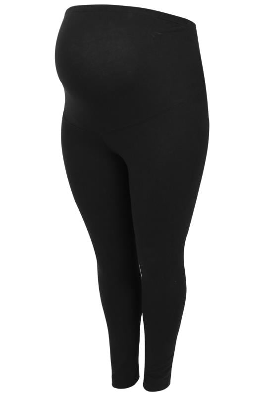 Evans BUMP IT UP MATERNITY 2 Pack Black Leggings With Comfort Panel And Stretch