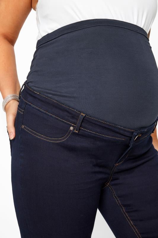 Evans BUMP IT UP MATERNITY Curve Indigo Blue Stretch Skinny Jeans With Comfort Panel