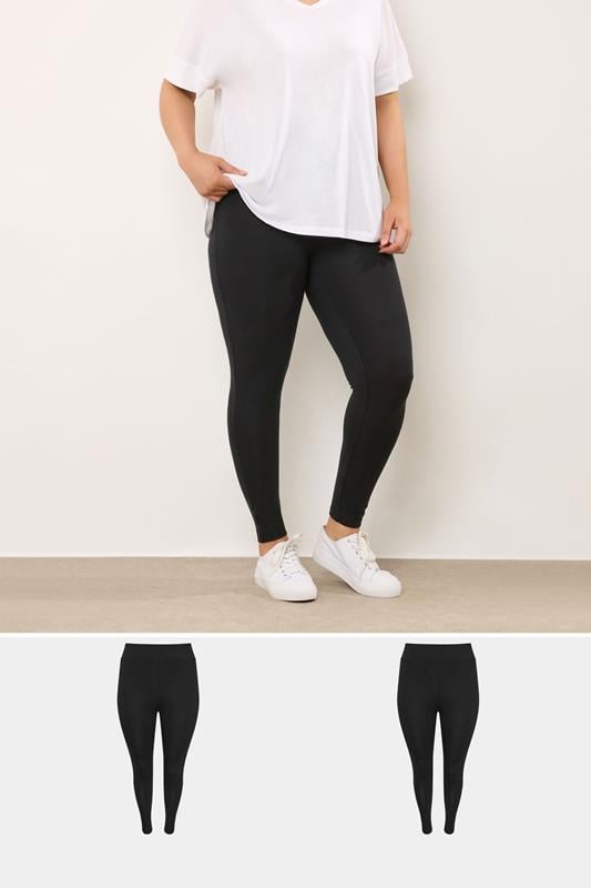 evans EVANS 2 PACK Curve Black Stretch Leggings