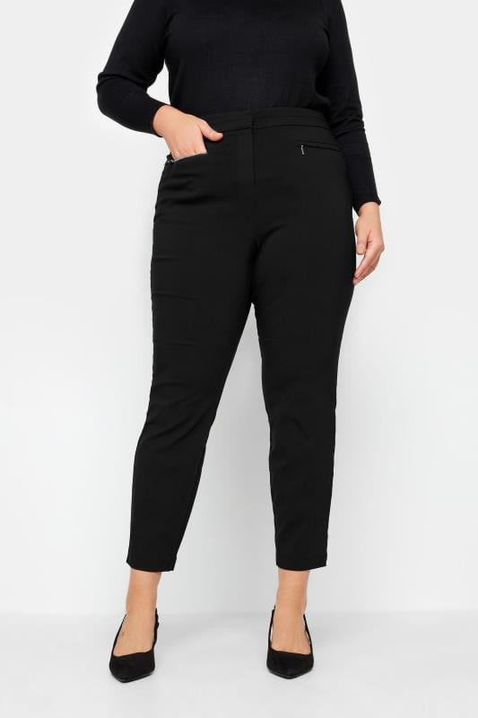 Evans Evans Black Tapered Leg Trouser