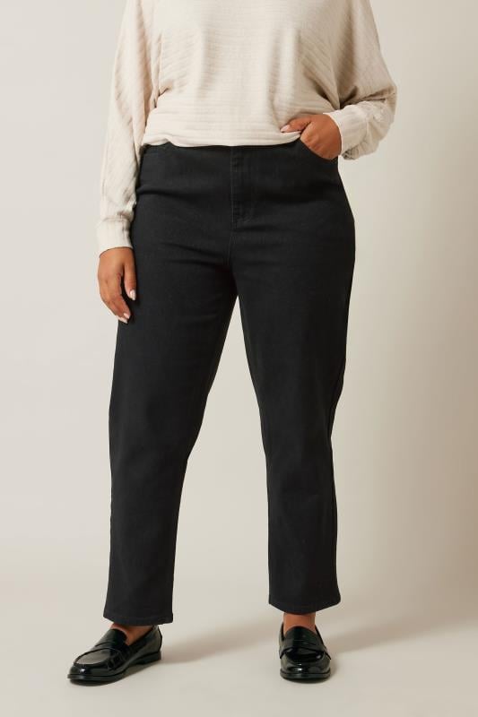 Evans EVANS Curve Black Denim Mom Jeans