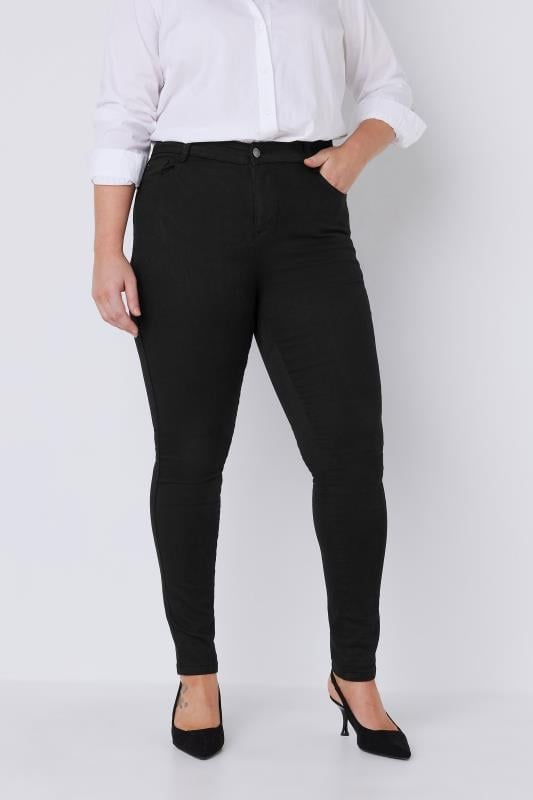 Evans EVANS Curve Black High Waisted Skinny Jeans