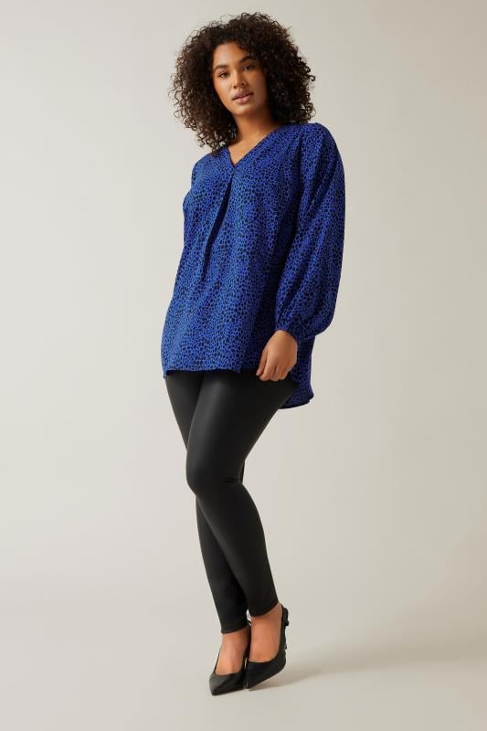 Evans EVANS Curve Cobalt Blue Spot Print Swing Top
