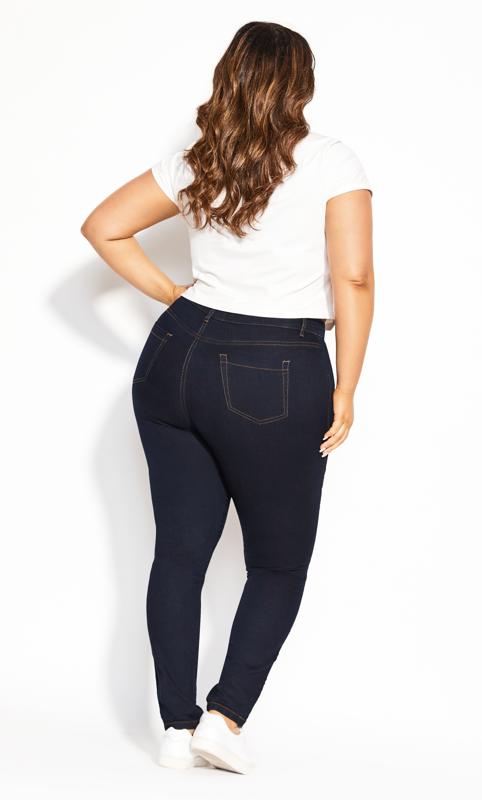 Evans EVANS Curve Fit Blue Denim Skinny Jeans