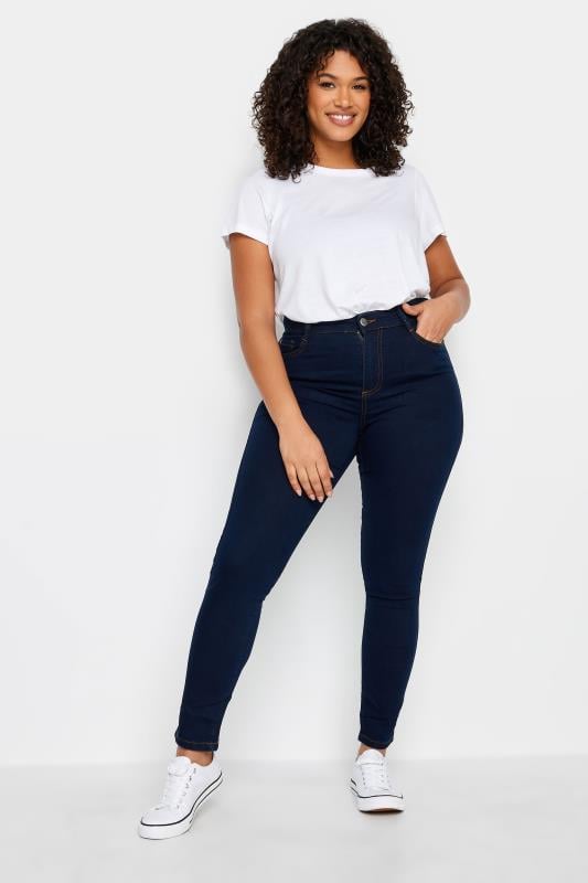 Evans EVANS Curve Fit Blue Denim Skinny Jeans
