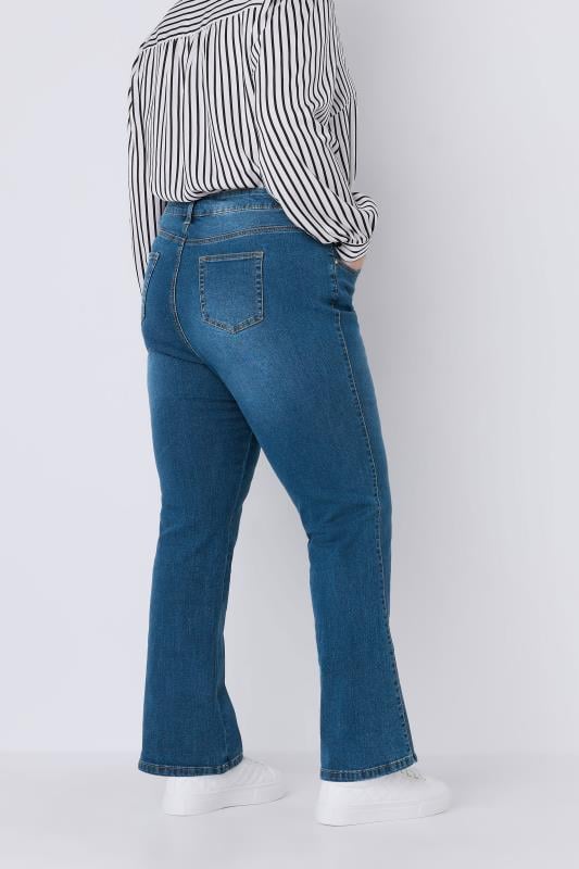 Evans EVANS Curve Fit Blue Mid Wash Bootcut Jeans
