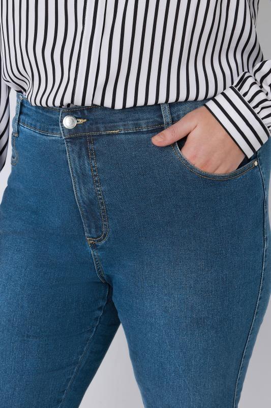 Evans EVANS Curve Fit Blue Mid Wash Bootcut Jeans