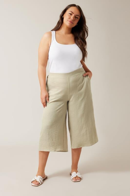 Evans EVANS Curve Natural Brown Wide Leg Culottes