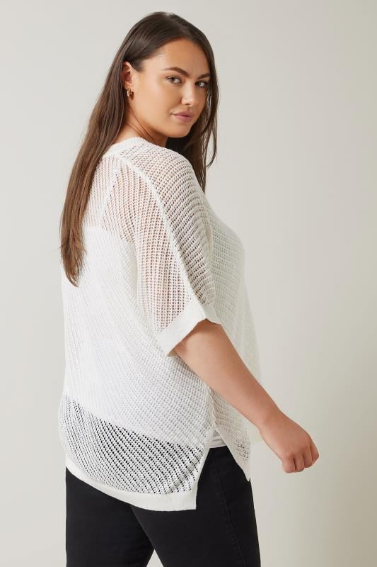 Evans EVANS Curve White Tape Yarn Jumper
