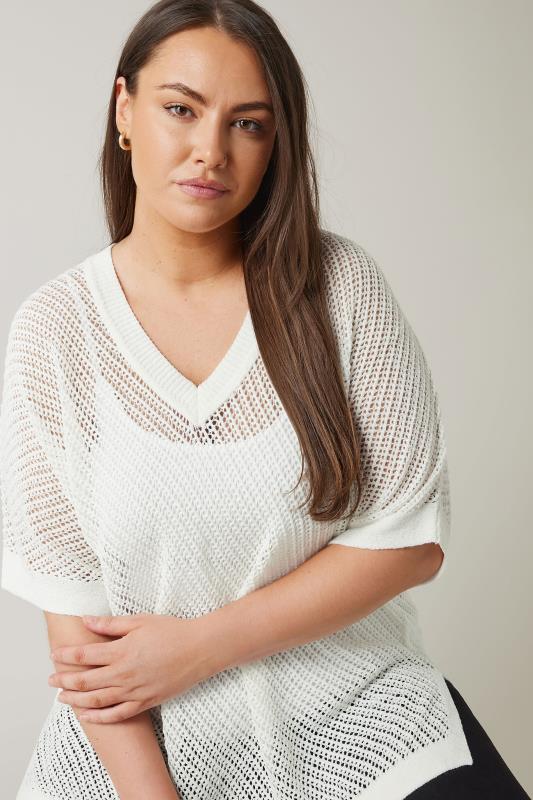 Evans EVANS Curve White Tape Yarn Jumper