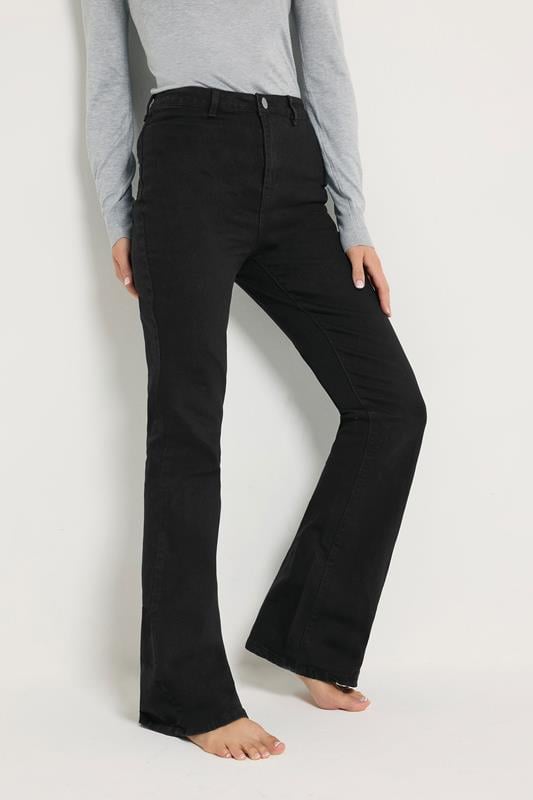 Evans LTS Tall Black Denim Flared Jeans