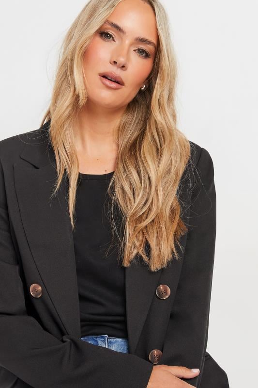 Evans LTS Tall Black Double Breasted Blazer