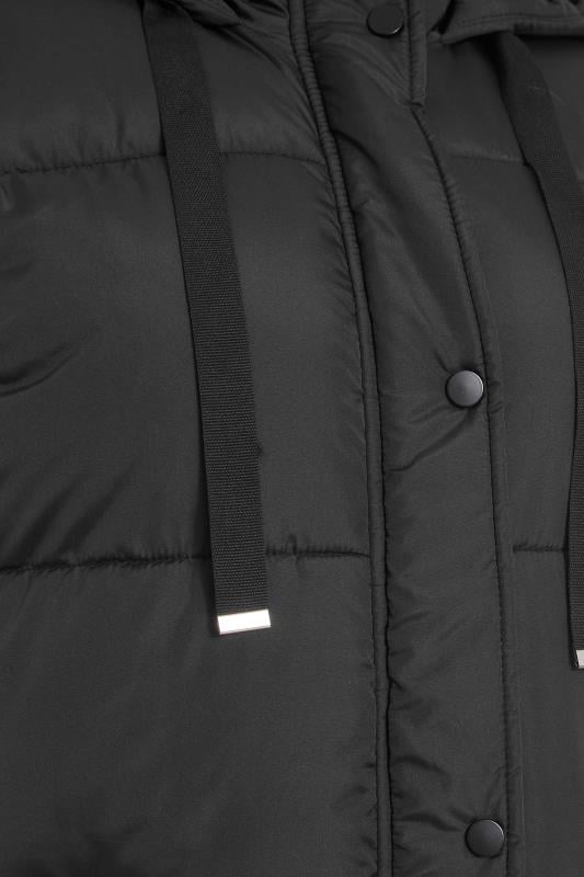 Evans LTS Tall Black Longline Hooded Puffer Gilet