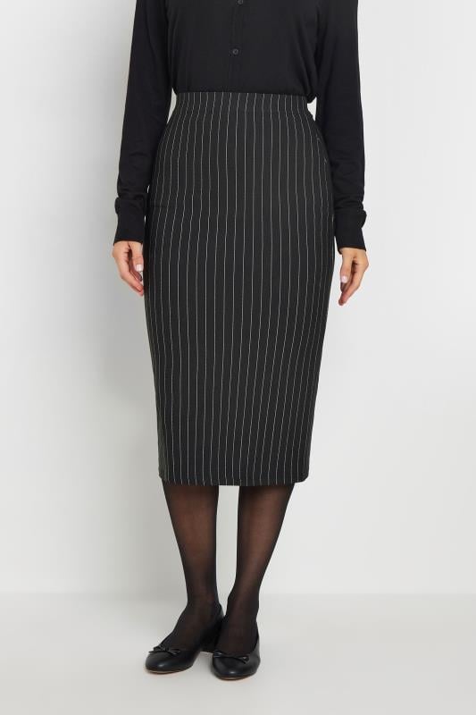 Evans LTS Tall Black Pinstripe Midaxi Skirt