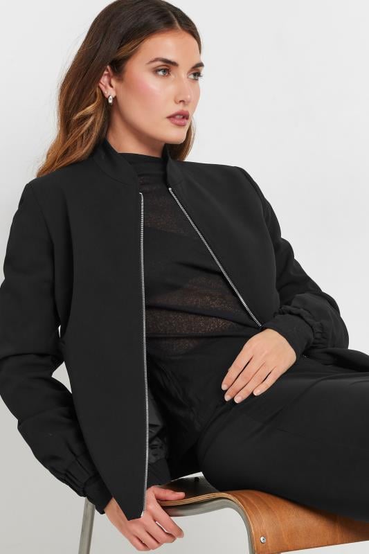 evans LTS Tall Black Scuba Zip Bomber Jacket