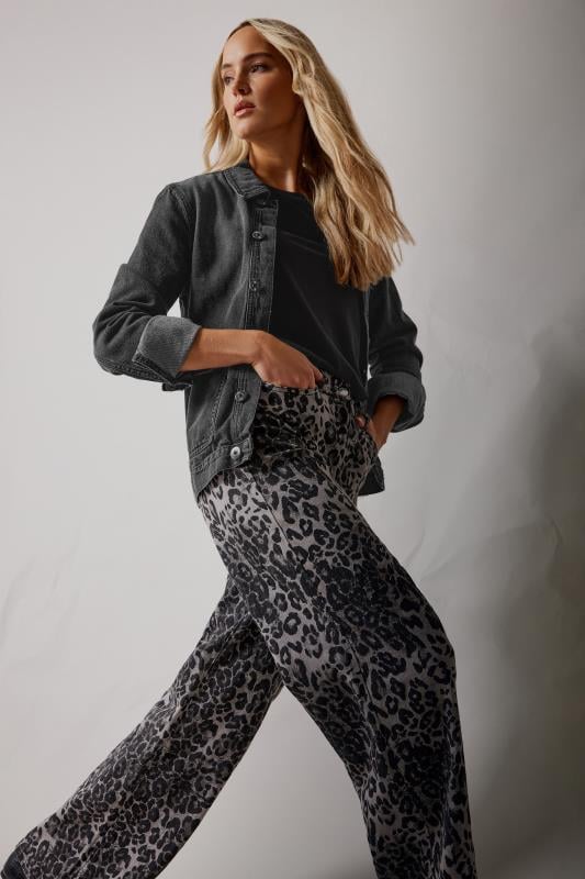 Evans LTS Tall Black Washed Denim Jacket