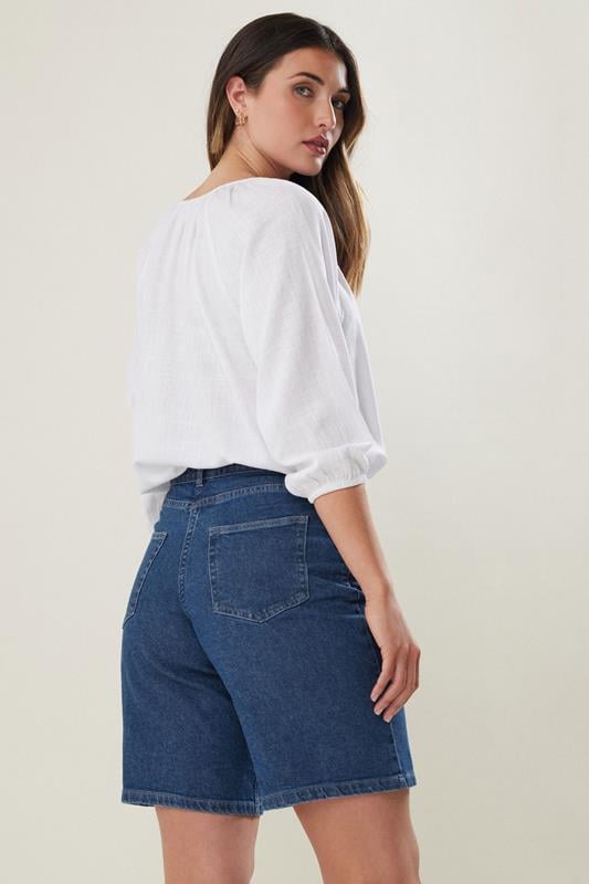 Evans LTS Tall Blue Denim Bermuda Shorts
