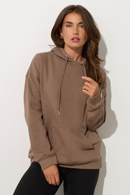 Evans LTS Tall Brown Drawstring Hoodie