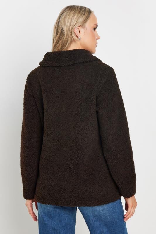 Evans LTS Tall Chocolate Brown Teddy Fleece Jacket