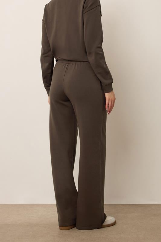 Evans LTS Tall Chocolate Brown Wide Leg Joggers