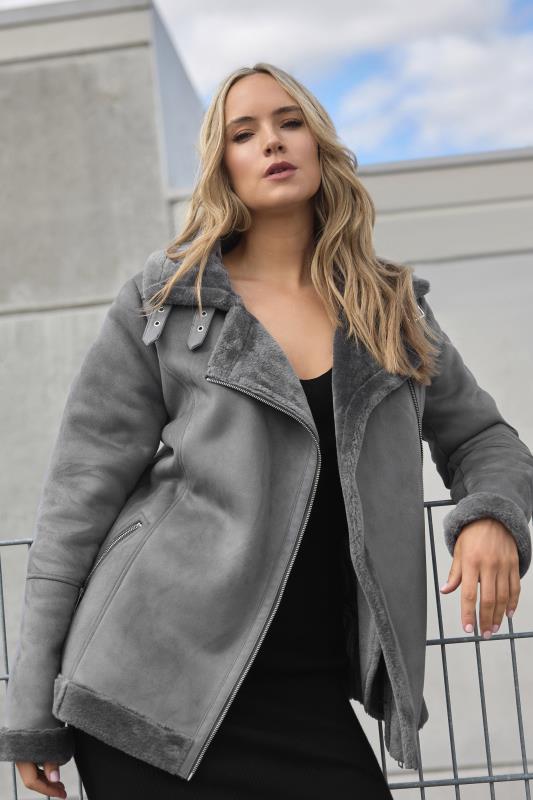 Evans LTS Tall Grey Aviator Jacket