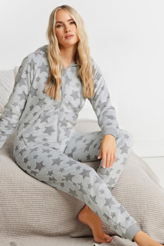 Evans LTS Tall Grey Soft Touch Star Onesie