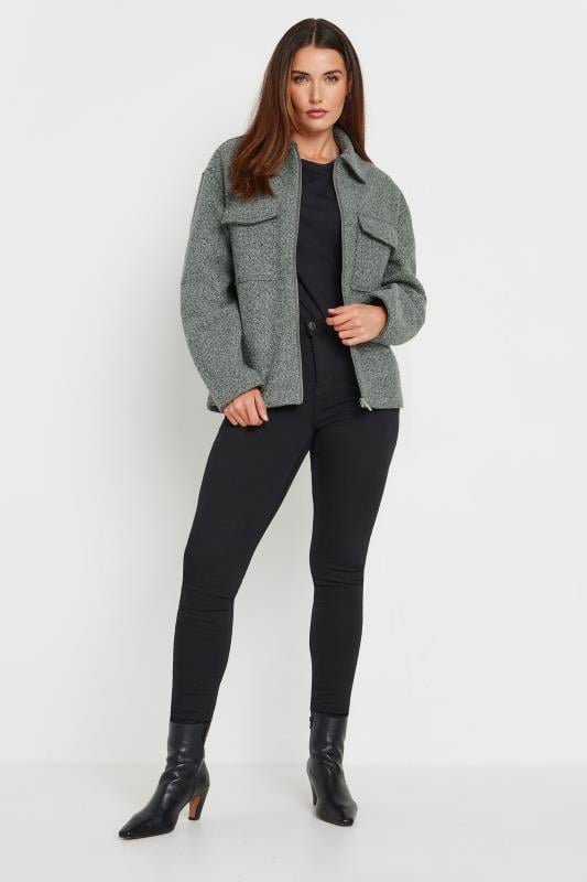 Evans LTS Tall Grey Textured Shacket