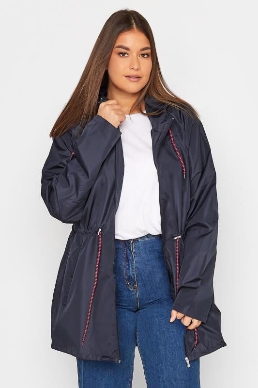 evans LTS Tall Navy Blue Pocket Parka