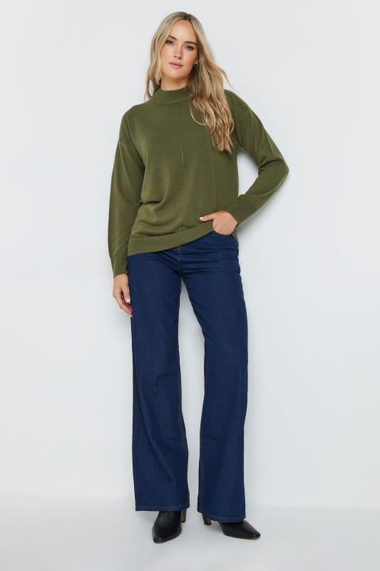 Evans LTS Tall Olive Green Turtle Neck Jumper