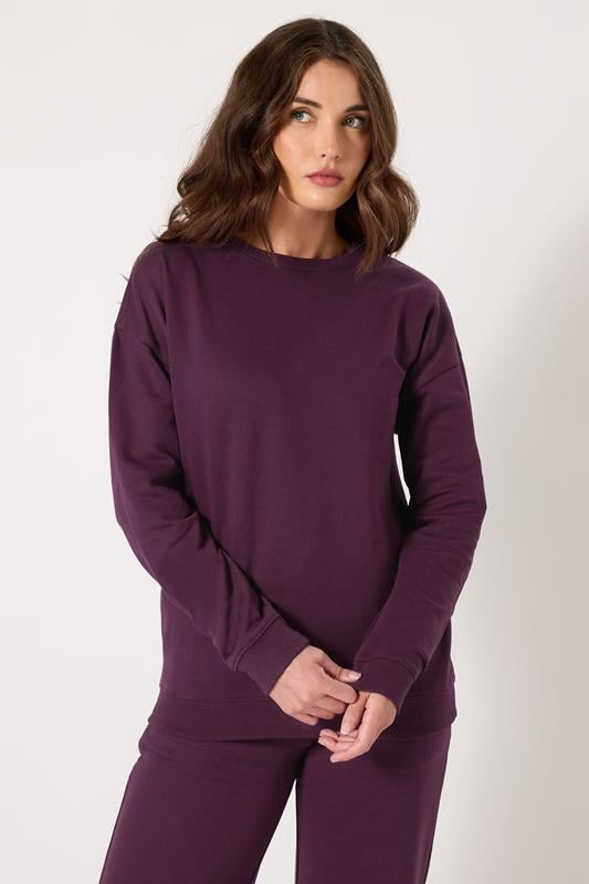 Evans LTS Tall Purple Crew Neck Sweatshirt
