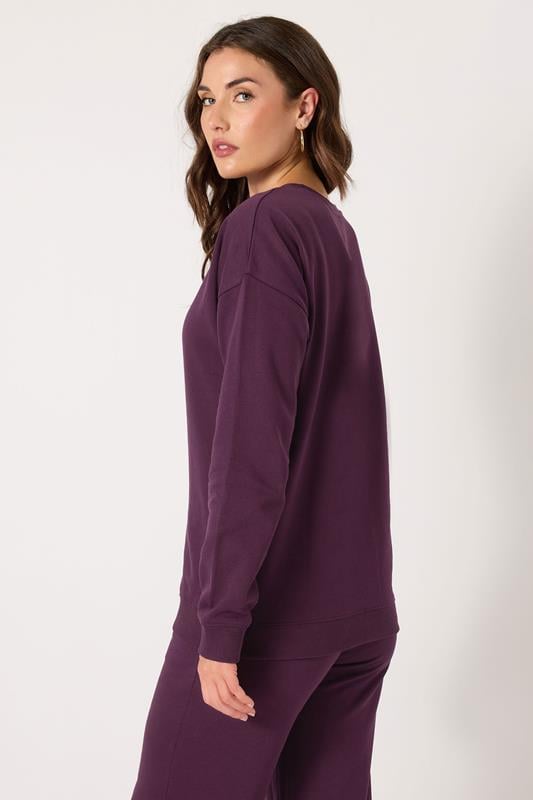 Evans LTS Tall Purple Crew Neck Sweatshirt