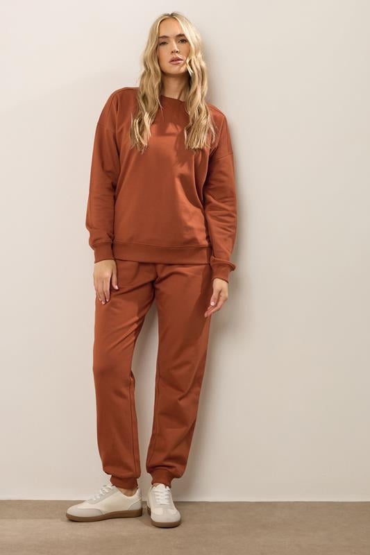 Evans LTS Tall Rust Orange Crew Neck Sweatshirt