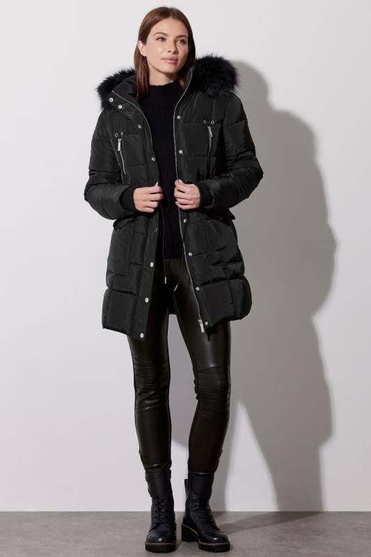 evans STAR Black Padded Puffer Jacket