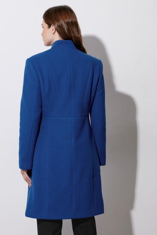 Evans STAR Cobalt Blue Zip Detail Tailored Coat