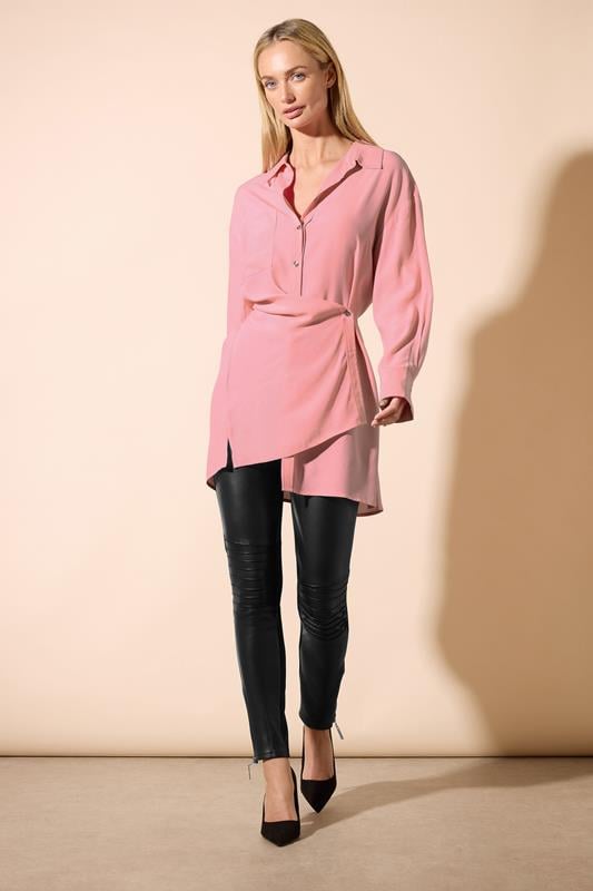 Evans STAR Light Pink Wrap Tie Shirt