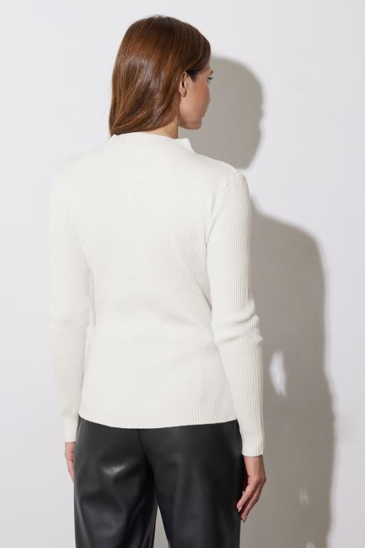 Evans STAR White Embellished Neckline Jumper