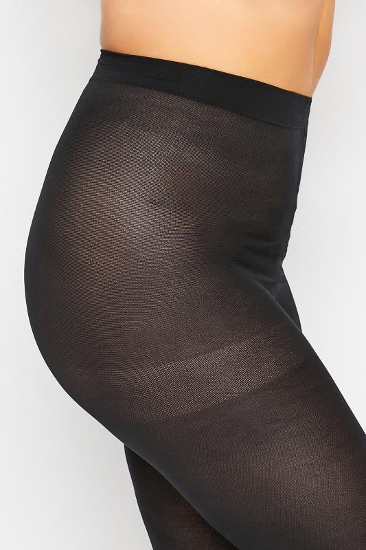 Evans Yours Black 80 Denier Footless Tights