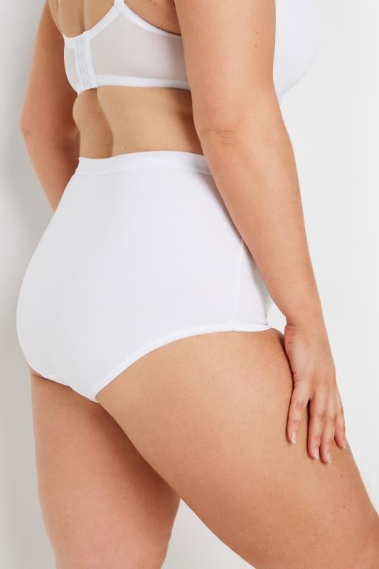 Evans YOURS Curve 5 PACK White Stretch Full Briefs