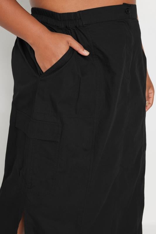 Evans YOURS Curve Black Cargo Maxi Skirt