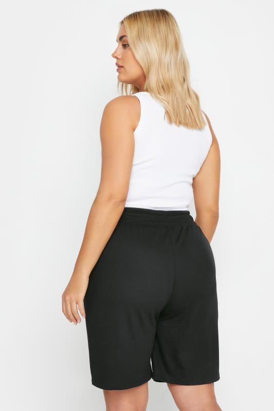 Evans YOURS Curve Black Jogger Shorts