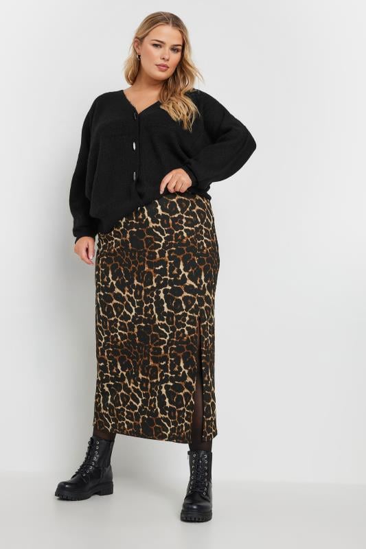 Evans YOURS Curve Black Knitted Toggle Cardigan