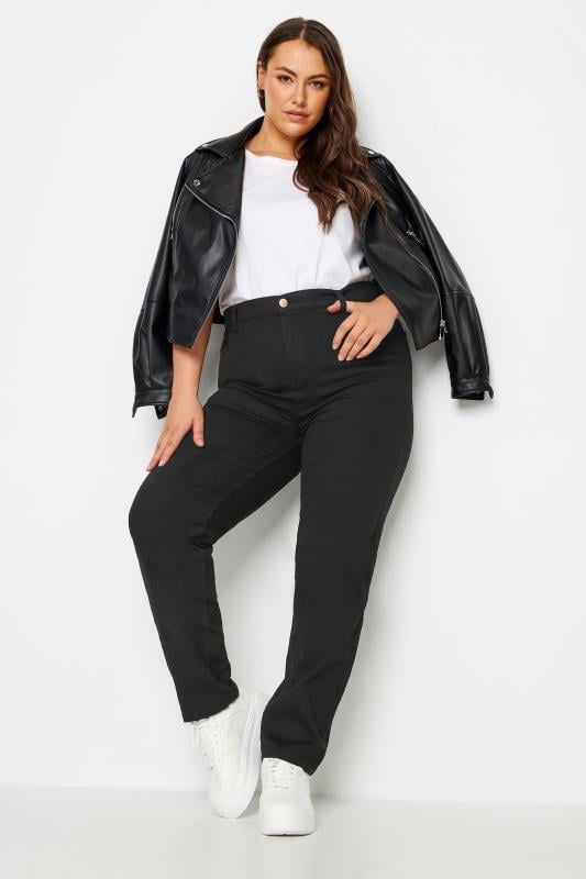 Evans YOURS Curve Black Straight Leg RUBY Jeans