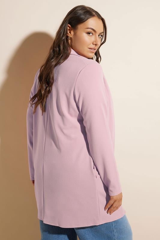 Evans YOURS Curve Dusky Pink Longline Blazer