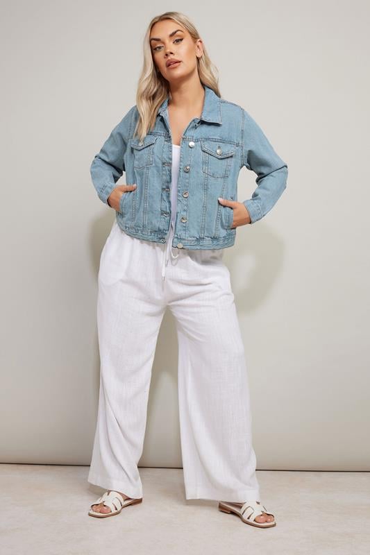 Evans YOURS Curve Light Blue Denim Jacket