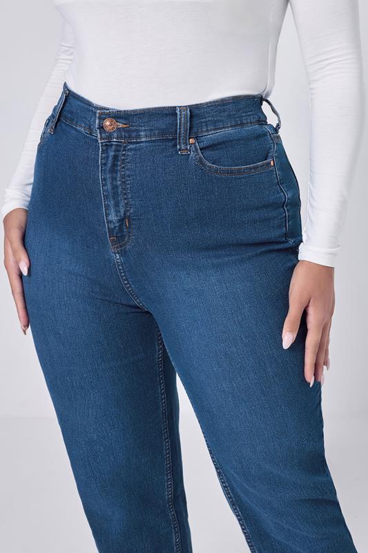 Evans YOURS Curve Mid Blue Straight Leg RUBY Jeans