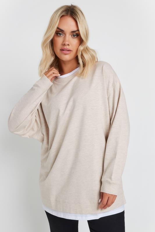 evans YOURS Curve Natural Brown 2-In-1 Jumper