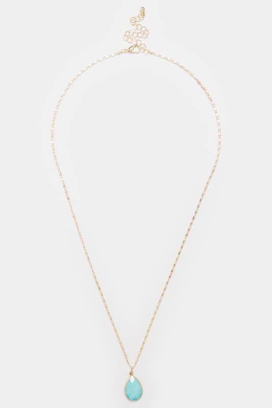 Evans Yours Gold Tone Gemstone Pendant Necklace