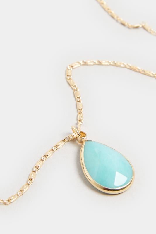 Evans Yours Gold Tone Gemstone Pendant Necklace