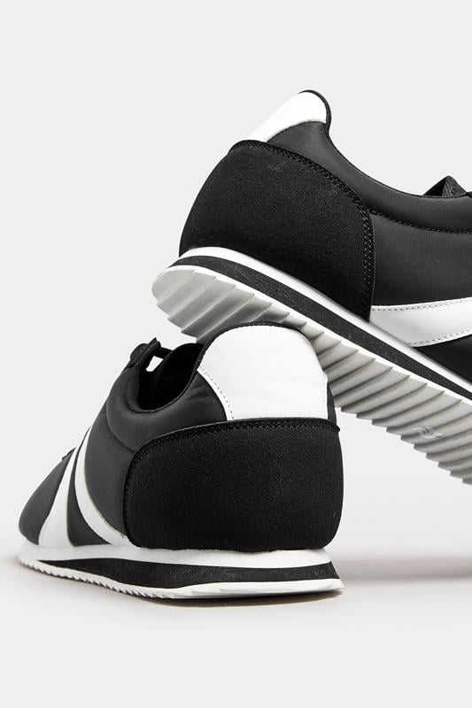 Evans LTS Black Runner Contrast Stripe Trainers In Standard Fit