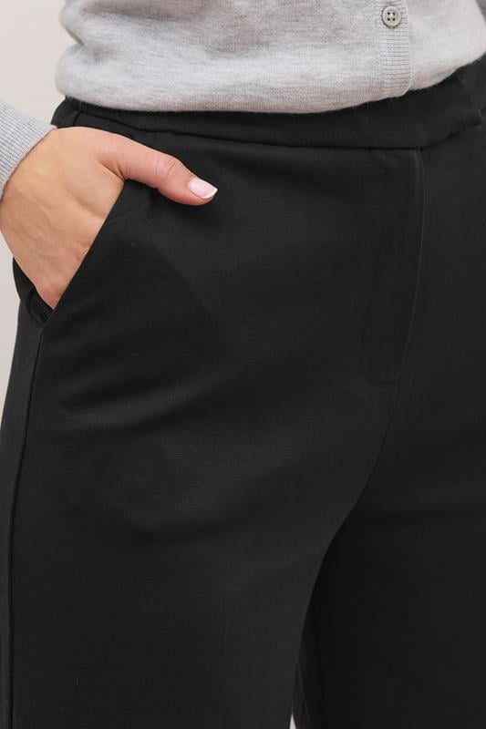Evans LTS PREMIUM Tall Black Tailored Wide Leg Trousers